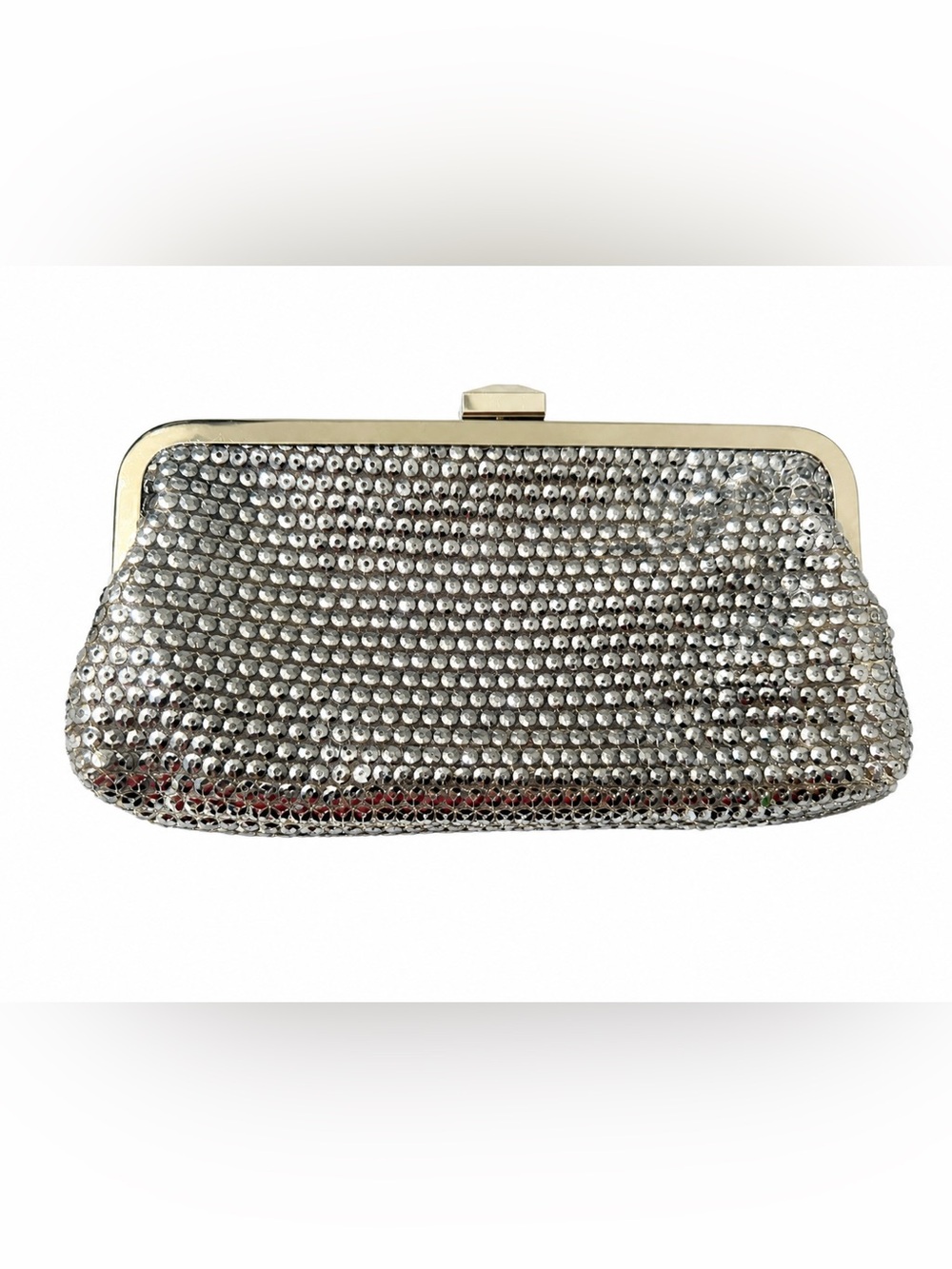 ALDO Silver Sequin Evening Clutch | Metallic Y2K Party Bag